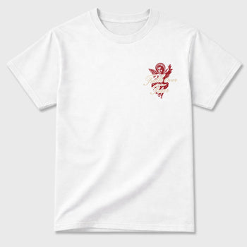 Faith Over Fear sneaker match t-shirt styled to complete your fit with the sneakers, shown in White.