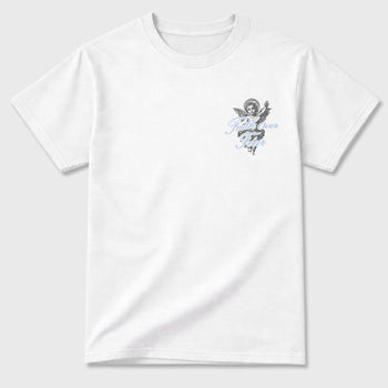 Faith Over Fear sneaker match t-shirt styled to complete your fit with the sneakers, shown in White.