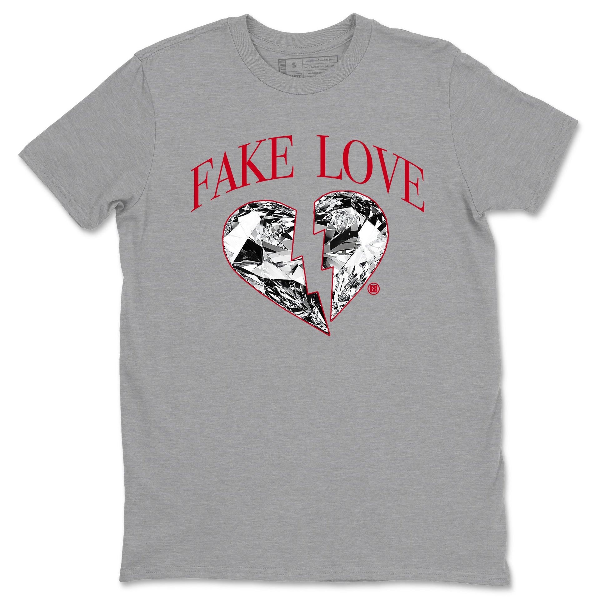 1s '85 Bred shirts to match jordans Fake Love best t shirts to wear with jordans AJ1 '85 Bred match shoes to clothes SNRT Sneaker Tees unisex cotton Heather Grey 2 shirts