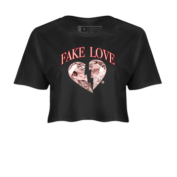 3s Valentines Day tee to match jordans Fake Love best t shirts to wear with jordans Air Jordan 3 "Treat Yourself" Washed Coral special Valentine's Day Gift SNRT Sneaker Tees Graphic Tee Black 2 crop tee