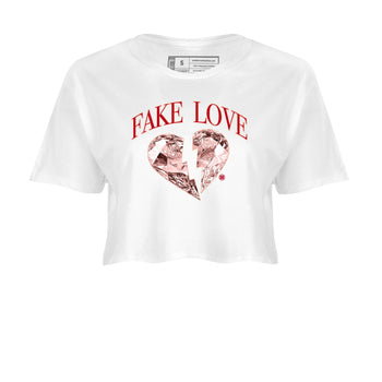 3s Valentines Day tee to match jordans Fake Love best t shirts to wear with jordans Air Jordan 3 "Treat Yourself" Washed Coral special Valentine's Day Gift SNRT Sneaker Tees Graphic Tee White 2 crop tee
