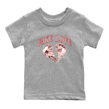 3s Valentines Day tee to match jordans Fake Love best t shirts to wear with jordans Air Jordan 3 "Treat Yourself" Washed Coral special Valentine's Day Gift SNRT Sneaker Tees Youth Baby Heather Grey 2 tee