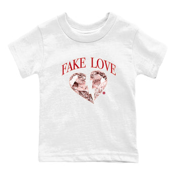 3s Valentines Day tee to match jordans Fake Love best t shirts to wear with jordans Air Jordan 3 "Treat Yourself" Washed Coral special Valentine's Day Gift SNRT Sneaker Tees Youth Baby White 2 tee