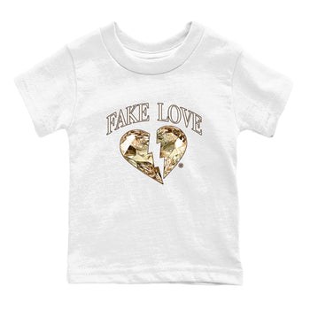 5s Golden Ticket shirts to match jordans Fake Love best t shirts to wear with jordans Air Jordan 5 Golden Ticket match shoes to clothes SNRT Sneaker Tees Youth Baby White 2 tee