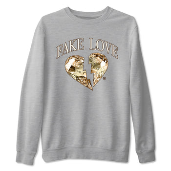 5s Golden Ticket shirts to match jordans Fake Love best t shirts to wear with jordans Air Jordan 5 Golden Ticket match shoes to clothes SNRT Sneaker Tees unisex cotton Heather Grey 2 shirts