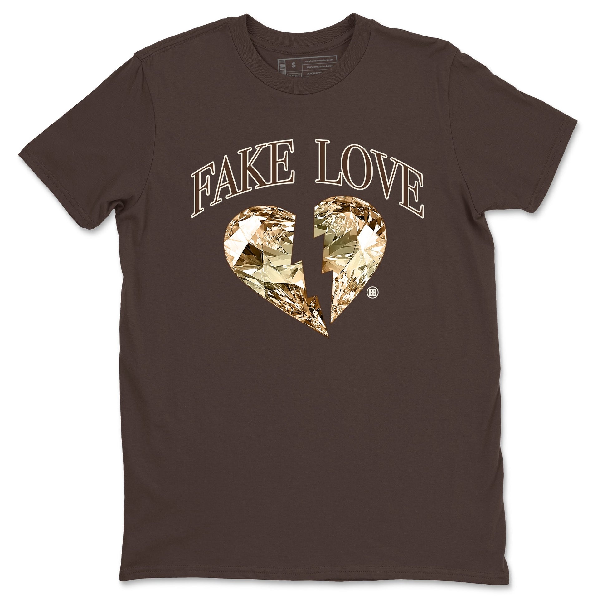 5s Golden Ticket shirts to match jordans Fake Love best t shirts to wear with jordans Air Jordan 5 Golden Ticket match shoes to clothes SNRT Sneaker Tees unisex cotton Dark Chocolate 2 shirts