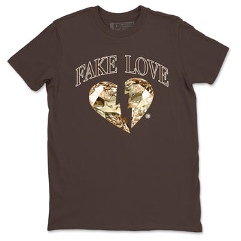 5s Golden Ticket shirts to match jordans Fake Love best t shirts to wear with jordans Air Jordan 5 Golden Ticket match shoes to clothes SNRT Sneaker Tees unisex cotton Dark Chocolate 2 shirts
