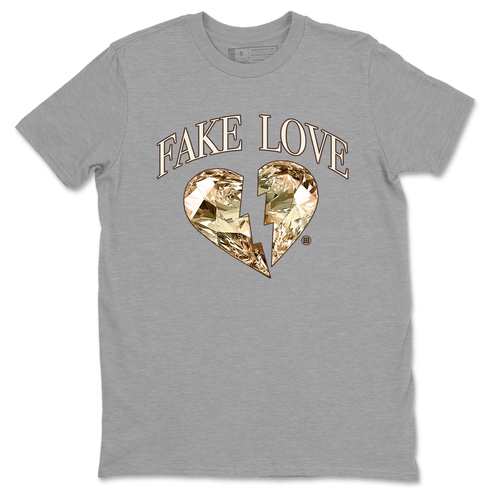 5s Golden Ticket shirts to match jordans Fake Love best t shirts to wear with jordans Air Jordan 5 Golden Ticket match shoes to clothes SNRT Sneaker Tees unisex cotton Heather Grey 2 shirts