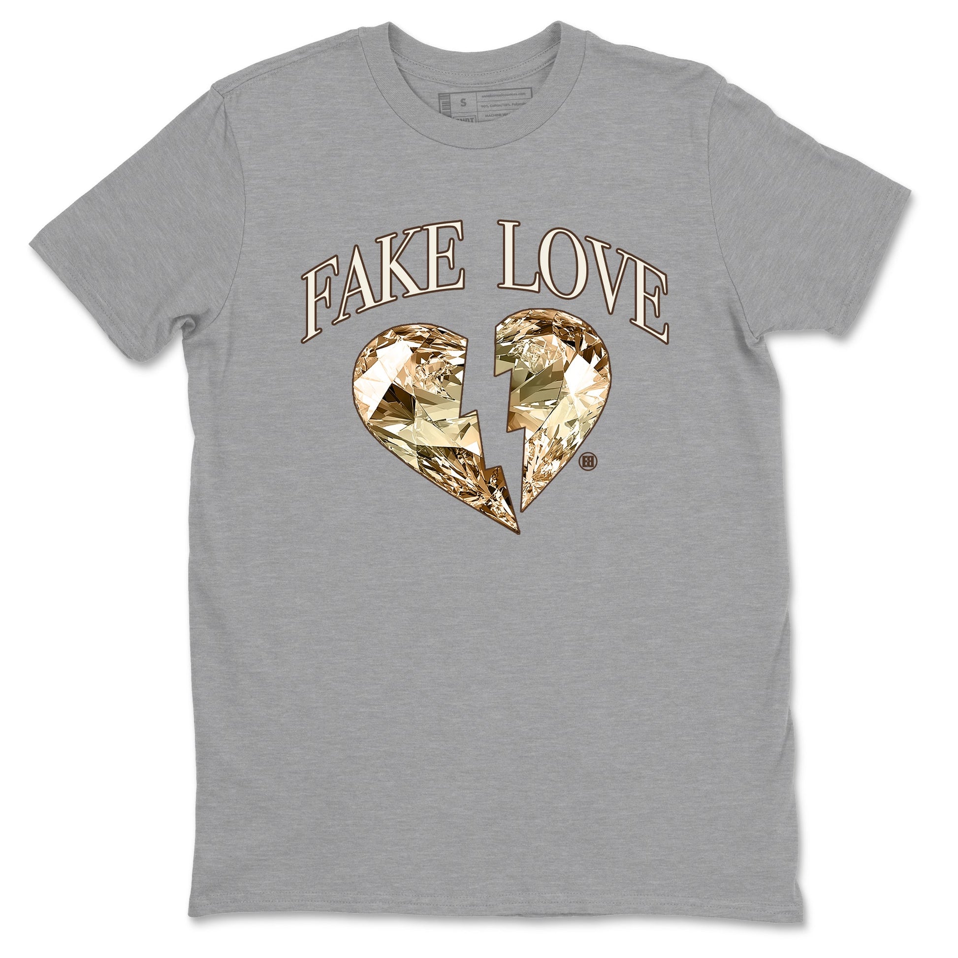 5s Golden Ticket shirts to match jordans Fake Love best t shirts to wear with jordans Air Jordan 5 Golden Ticket match shoes to clothes SNRT Sneaker Tees unisex cotton Heather Grey 2 shirts