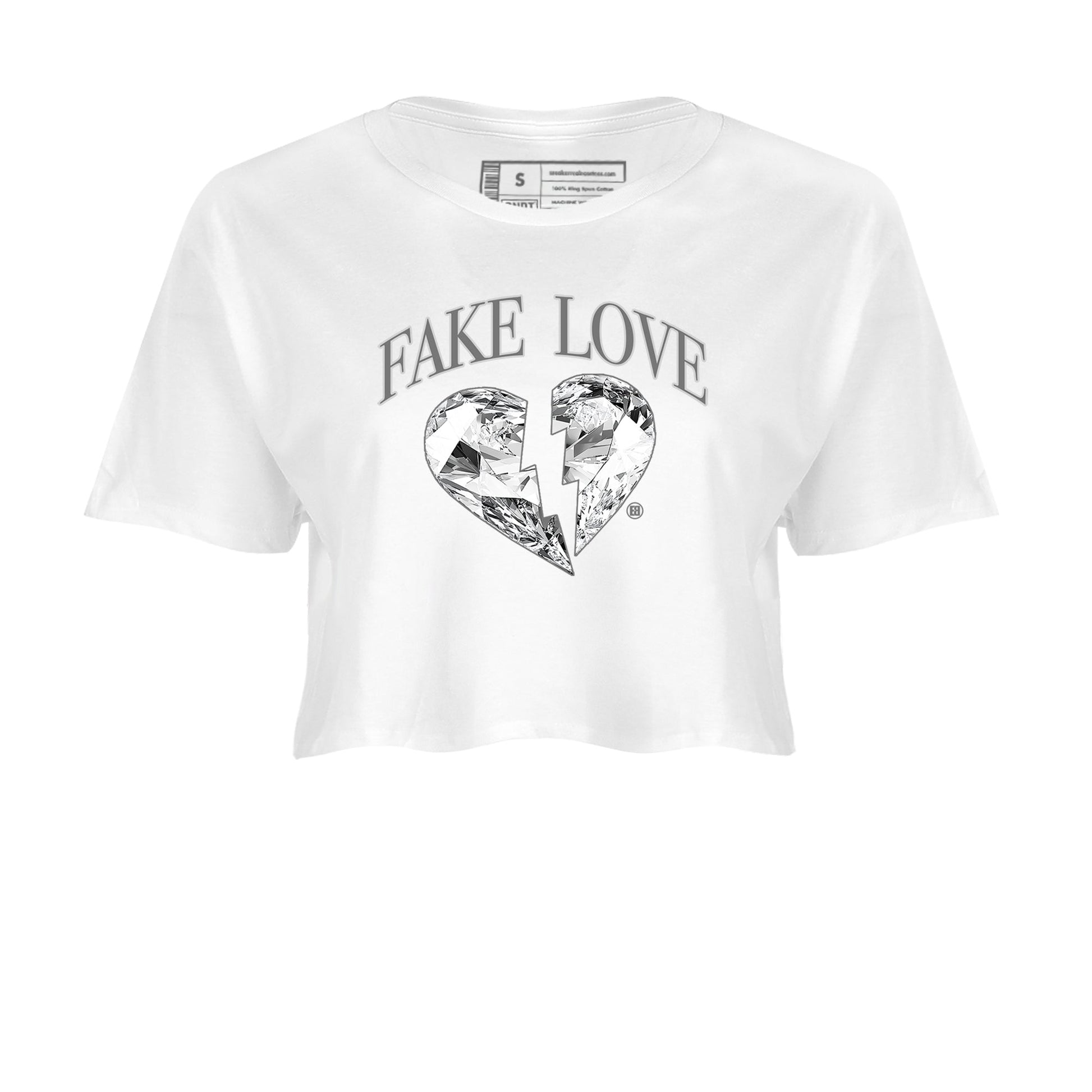 9s Cool Grey shirts to match jordans Fake Love best t shirts to wear with jordans Air Jordan 9 Cool Grey match shoes to clothes SNRT Sneaker Tees unisex cotton White 2 crop tee