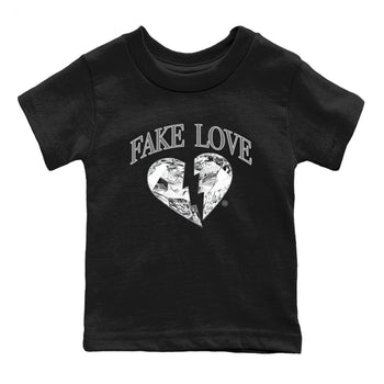 9s Cool Grey shirts to match jordans Fake Love best t shirts to wear with jordans Air Jordan 9 Cool Grey match shoes to clothes SNRT Sneaker Tees Youth Baby Black 2 tee