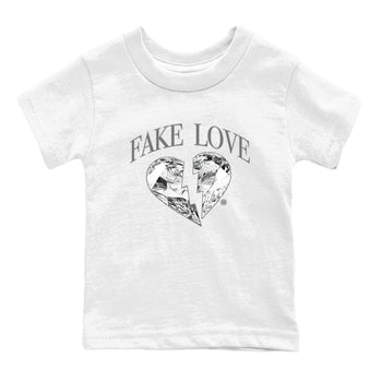 9s Cool Grey shirts to match jordans Fake Love best t shirts to wear with jordans Air Jordan 9 Cool Grey match shoes to clothes SNRT Sneaker Tees Youth Baby White 2 tee