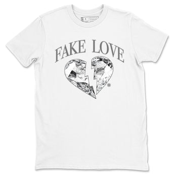 9s Cool Grey shirts to match jordans Fake Love best t shirts to wear with jordans Air Jordan 9 Cool Grey match shoes to clothes SNRT Sneaker Tees unisex cotton White 2 shirts