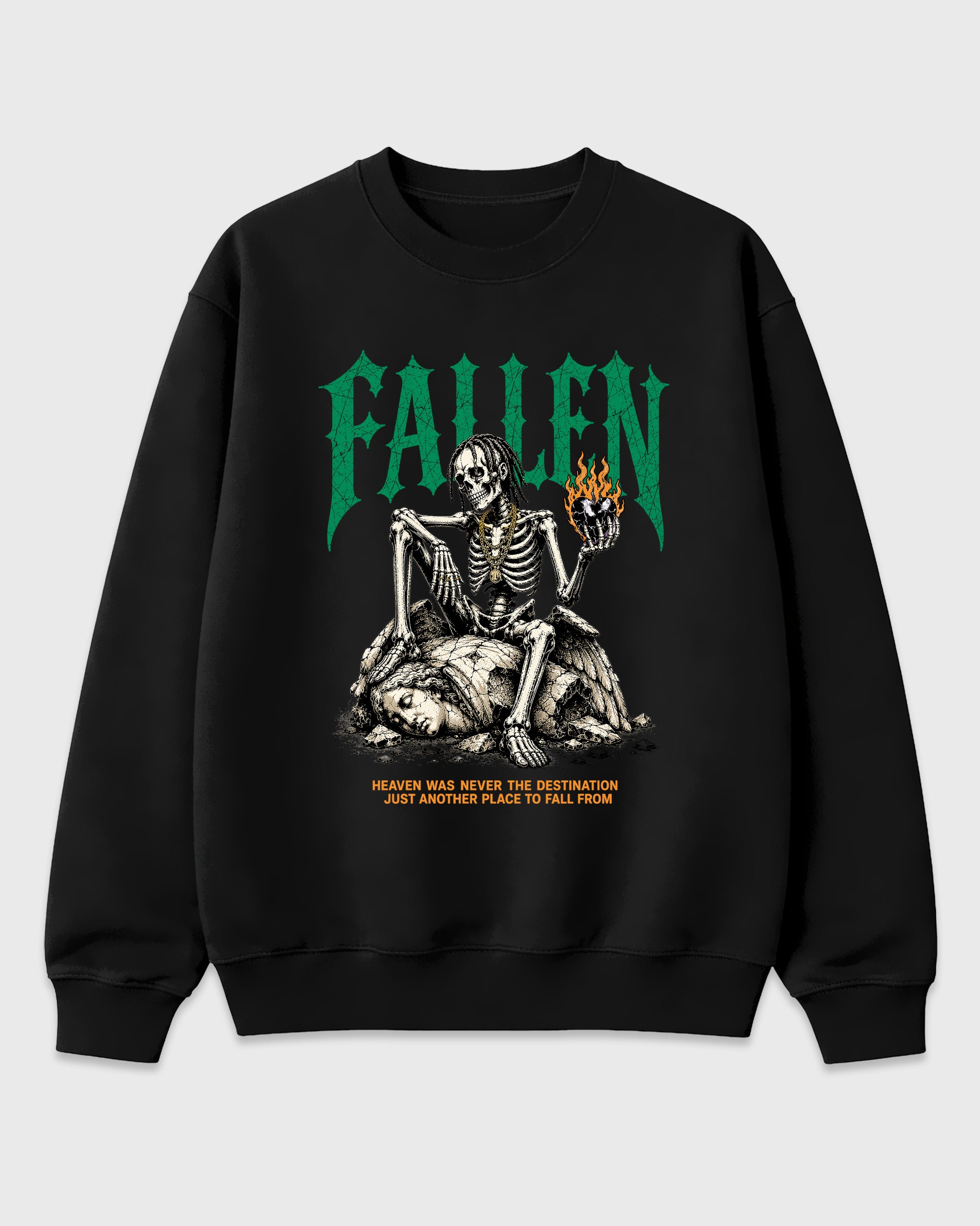 Fallen Graphic T-Shirt featuring original streetwear artwork designed to match the Air Jordan 11 Green Screen. Black 2 Graphic Tee.