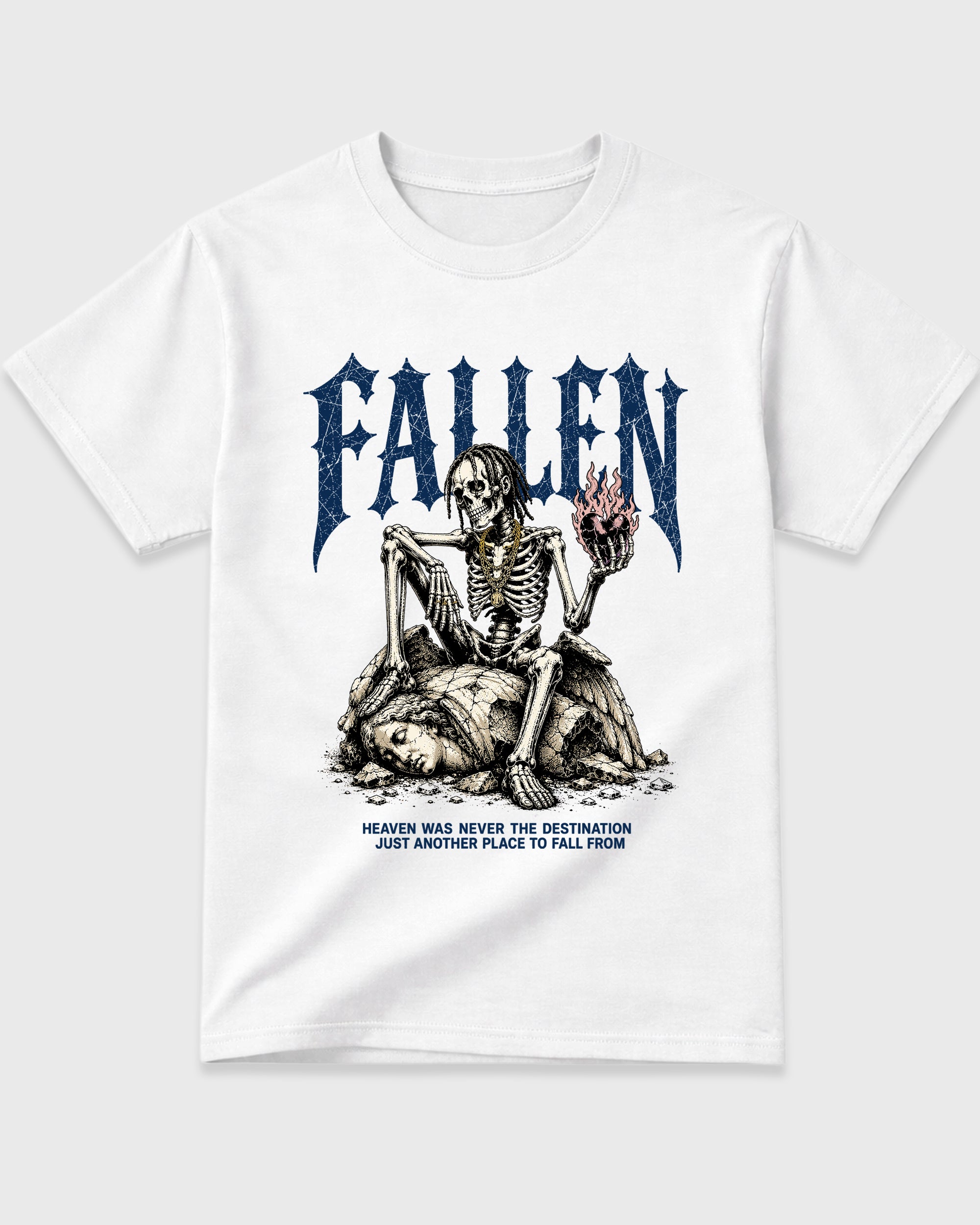 Fallen Graphic T-Shirt featuring original streetwear artwork designed to match the Air Jordan 11 Made For Locals. White 2 Graphic T-Shirt.