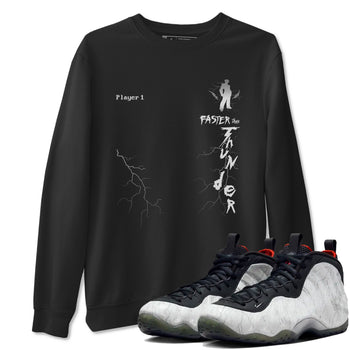 Foams One Jin shirts to match jordans Faster Than Thunder sneaker match tees Air Foamposite One Jin match shoes to clothes SNRT Sneaker Tees unisex cotton Black 1 shirts
