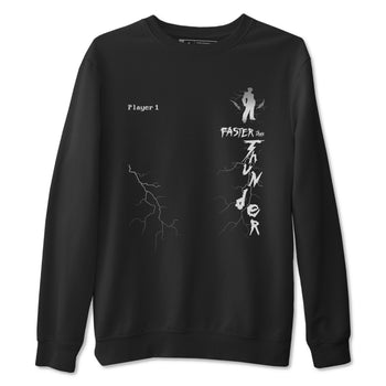 Foams One Jin shirts to match jordans Faster Than Thunder sneaker match tees Air Foamposite One Jin match shoes to clothes SNRT Sneaker Tees unisex cotton Black 2 shirts