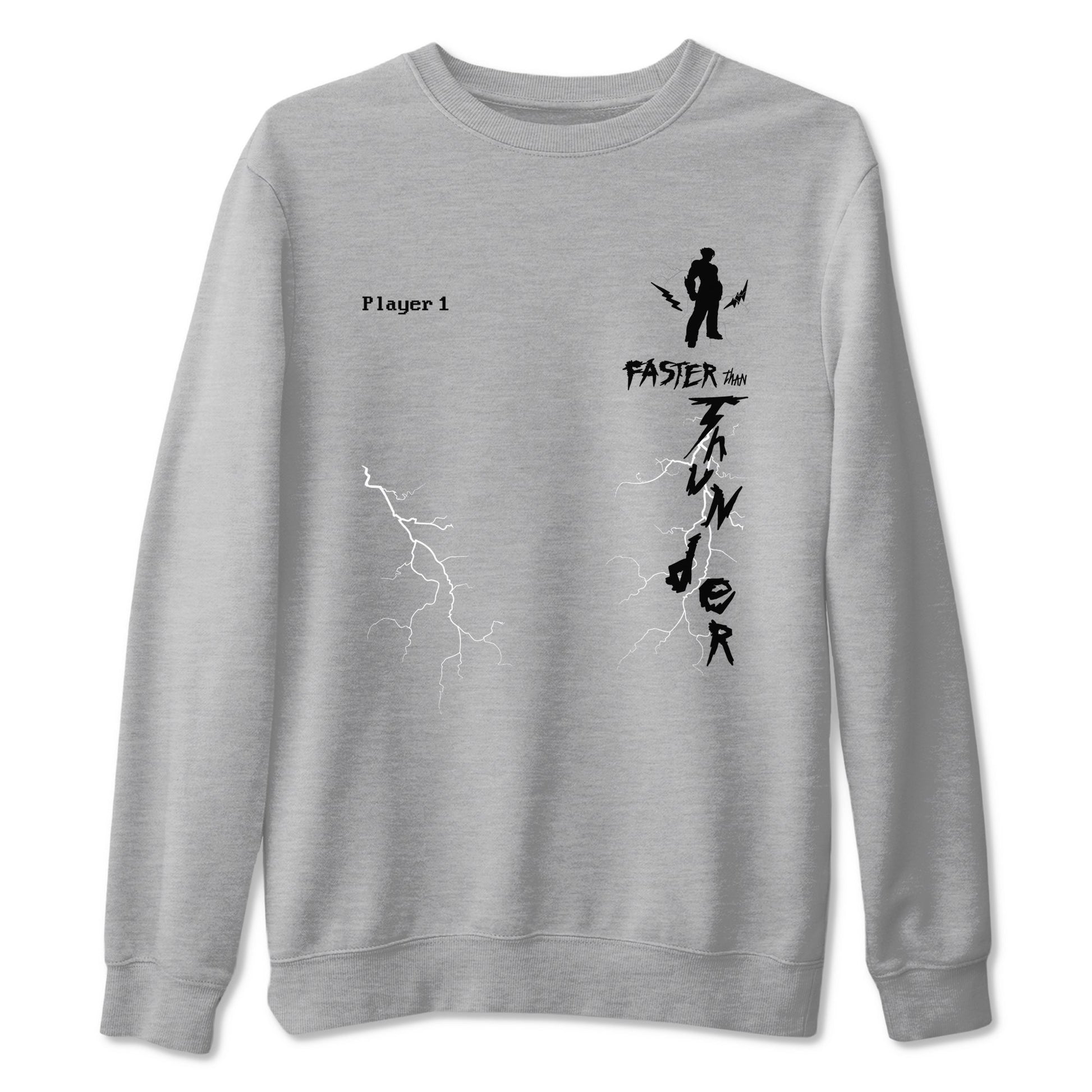 Foams One Jin shirts to match jordans Faster Than Thunder sneaker match tees Air Foamposite One Jin match shoes to clothes SNRT Sneaker Tees unisex cotton Heather Grey 2 shirts