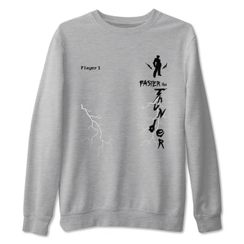 Foams One Jin shirts to match jordans Faster Than Thunder sneaker match tees Air Foamposite One Jin match shoes to clothes SNRT Sneaker Tees unisex cotton Heather Grey 2 shirts