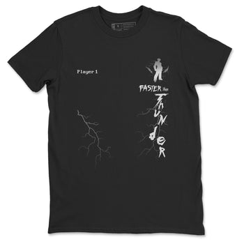 Foams One Jin shirts to match jordans Faster Than Thunder sneaker match tees Air Foamposite One Jin match shoes to clothes SNRT Sneaker Tees unisex cotton Black 2 shirts