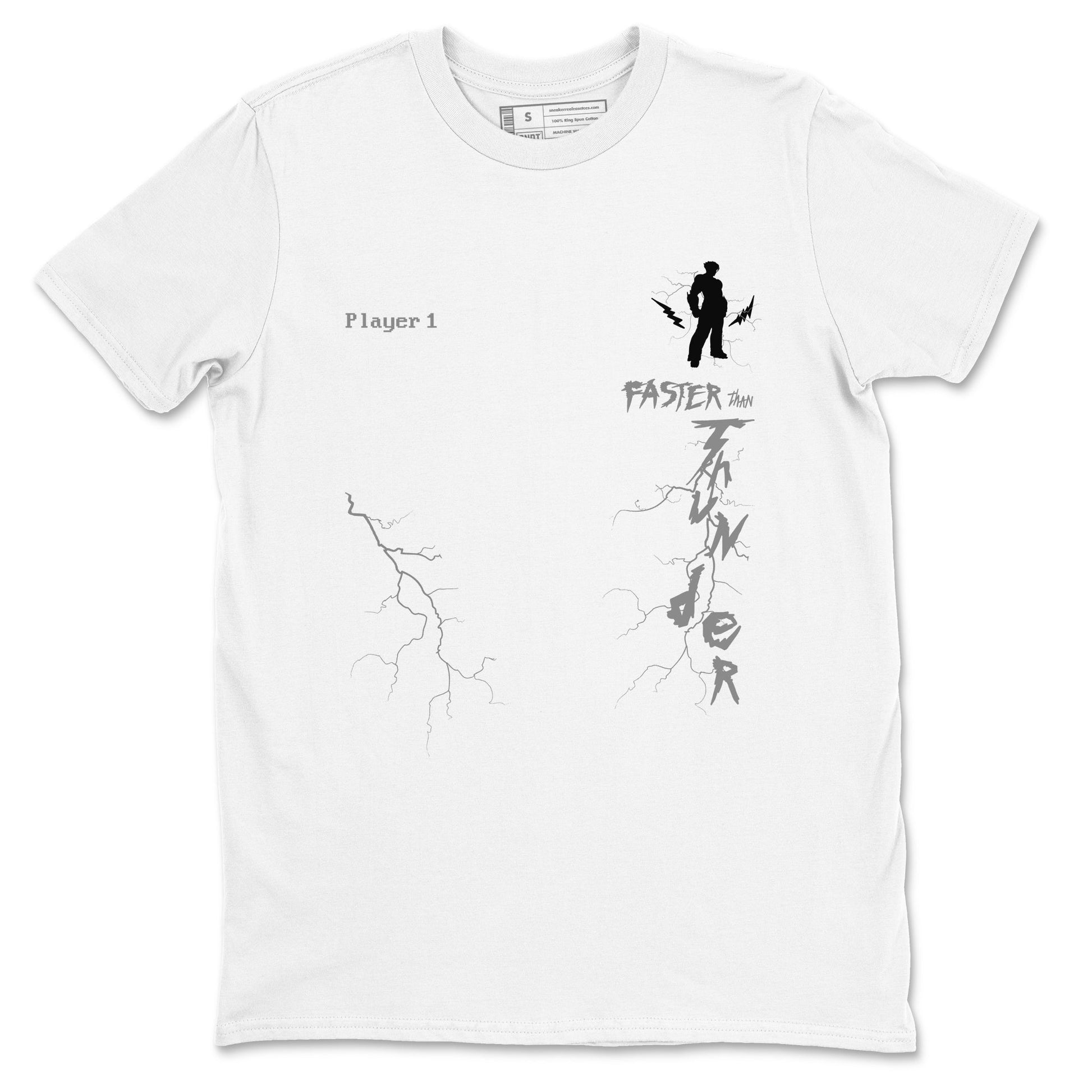 Foams One Jin shirts to match jordans Faster Than Thunder sneaker match tees Air Foamposite One Jin match shoes to clothes SNRT Sneaker Tees unisex cotton White 2 shirts