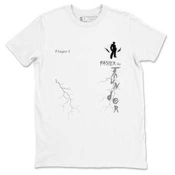Foams One Jin shirts to match jordans Faster Than Thunder sneaker match tees Air Foamposite One Jin match shoes to clothes SNRT Sneaker Tees unisex cotton White 2 shirts