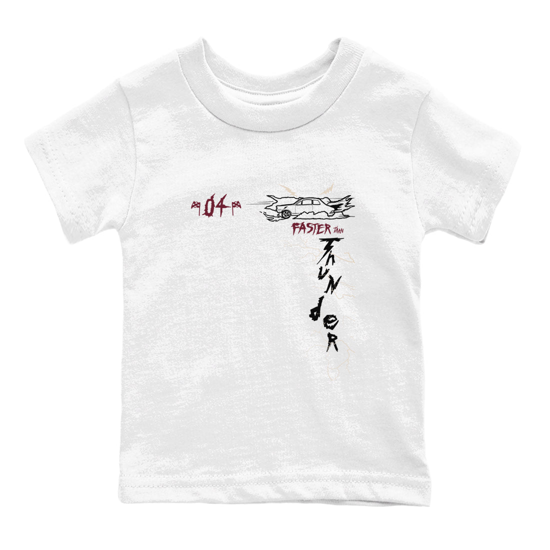 4s A Ma Maniere x Fossil Stone shirts to match jordans Faster Than Thunder sneaker match tees Air Jordan 4 A Ma Maniere x Fossil Stone match shoes to clothes SNRT Sneaker Tees Youth Baby White 2 tee