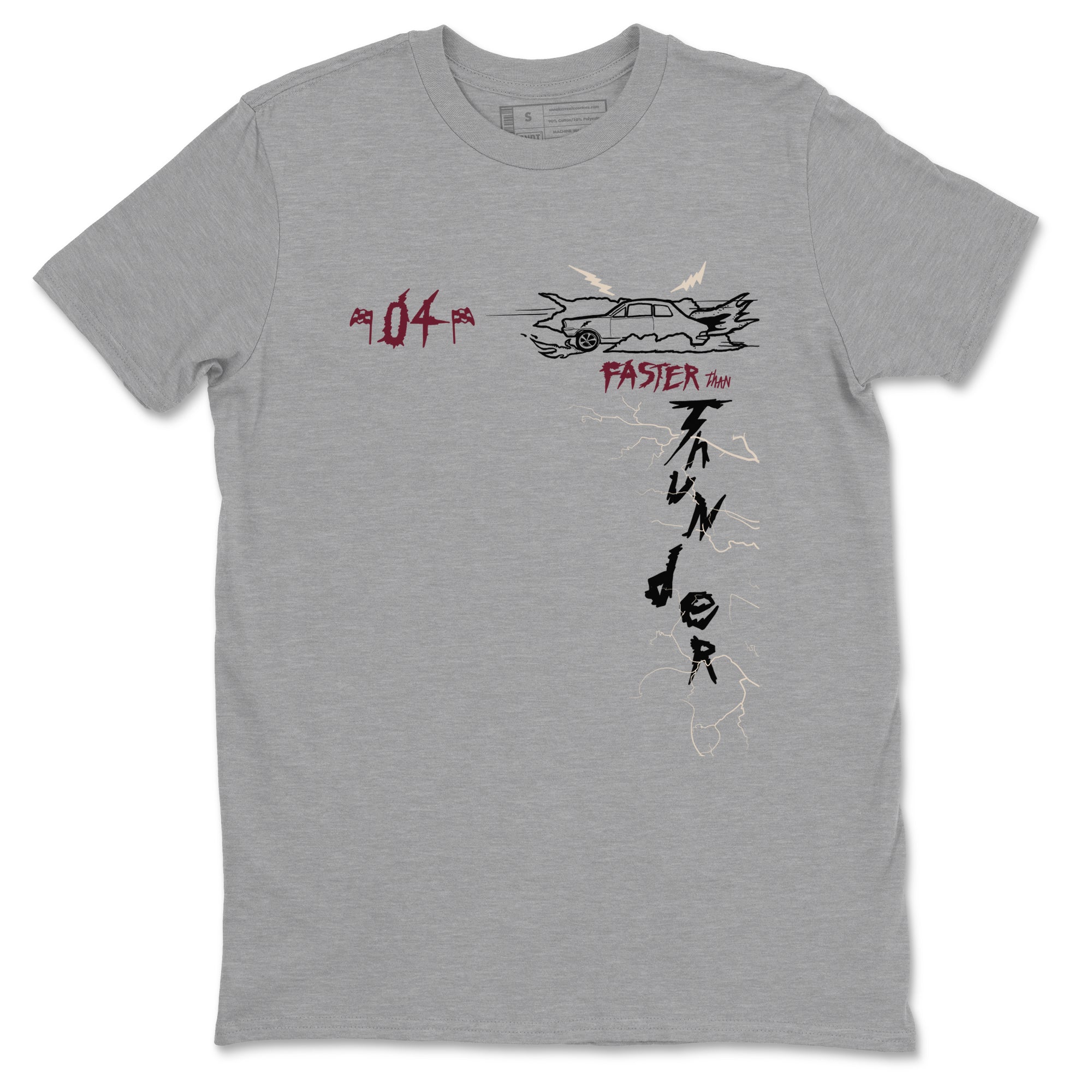 4s A Ma Maniere x Fossil Stone shirts to match jordans Faster Than Thunder sneaker match tees Air Jordan 4 A Ma Maniere x Fossil Stone match shoes to clothes SNRT Sneaker Tees unisex cotton Heather Grey 2 shirts