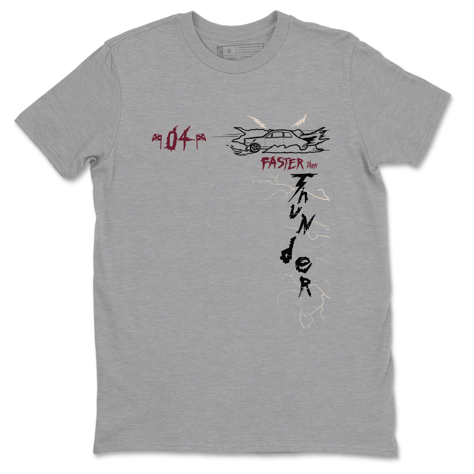 4s A Ma Maniere x Fossil Stone shirts to match jordans Faster Than Thunder sneaker match tees Air Jordan 4 A Ma Maniere x Fossil Stone match shoes to clothes SNRT Sneaker Tees unisex cotton Heather Grey 2 shirts