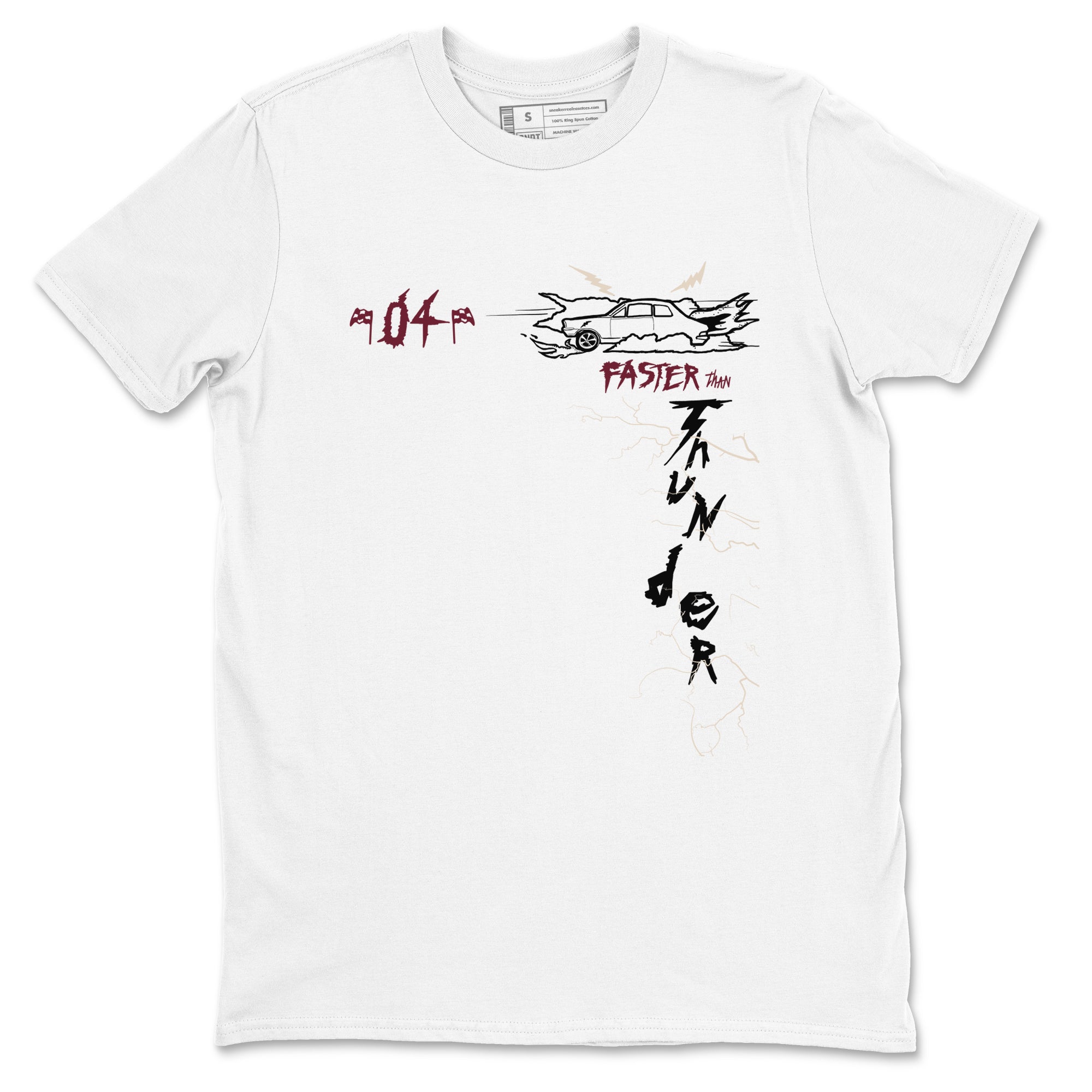 4s A Ma Maniere x Fossil Stone shirts to match jordans Faster Than Thunder sneaker match tees Air Jordan 4 A Ma Maniere x Fossil Stone match shoes to clothes SNRT Sneaker Tees unisex cotton White 2 shirts
