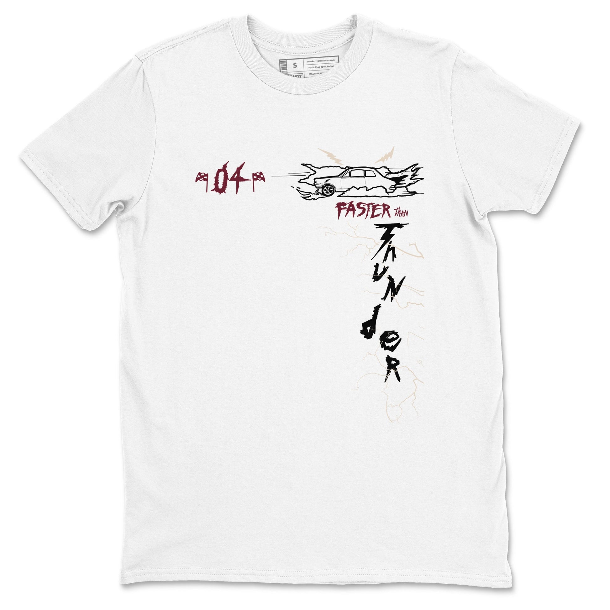 4s A Ma Maniere x Fossil Stone shirts to match jordans Faster Than Thunder sneaker match tees Air Jordan 4 A Ma Maniere x Fossil Stone match shoes to clothes SNRT Sneaker Tees unisex cotton White 2 shirts