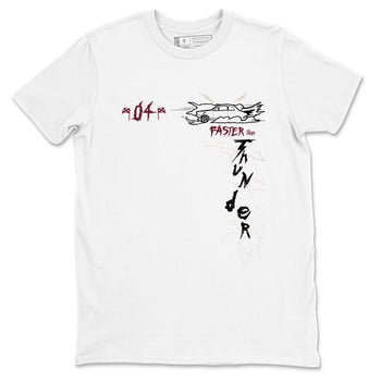 4s A Ma Maniere x Fossil Stone shirts to match jordans Faster Than Thunder sneaker match tees Air Jordan 4 A Ma Maniere x Fossil Stone match shoes to clothes SNRT Sneaker Tees unisex cotton White 2 shirts