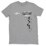 AJ4 White Thunder shirts to match jordans Faster Than Thunder sneaker match tees Air Jordan 4 White Thunder SNRT Sneaker Tees streetwear brand Heather Grey 2 unisex cotton tee