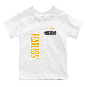 Fealess Definition baby and kids t-shirt crafted for little sneakerheads to shine with the 5s Tokyo sneakers, displayed in White 2.