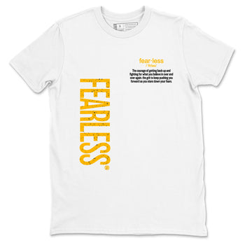 Fealess Definition sneaker match t-shirt t-shirts to match jordans, dunks, yeezys 5s Tokyo sneakers, shown in White 2.