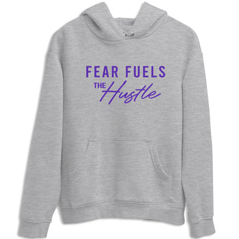 Sneaker Threads – Sneaker Tees To Match Nike KB 9 Hyper Grape – Fear Fuels The Hustle Graphic Tee Heather Grey 2. Perfect for Jordan releases 2025 colorways. Perfect for purple basketball sneaker releases and legacy-inspired colorways for 2025 hoopers.