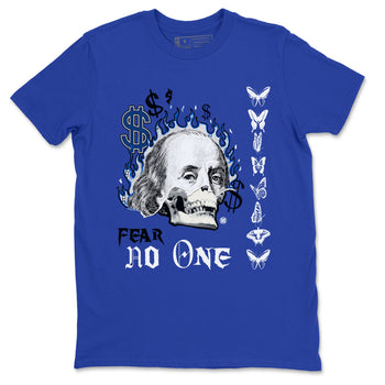 1s Game Royal shirt to match jordans Fear No One sneaker tees Air Jordan 1 Low Game Royal SNRT Sneaker Release Tees unisex cotton Royal Blue 2 crew neck shirt
