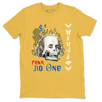 Air Jordan 1 Travis Scott Canary shirt to match jordans Fear No One sneaker tees Air Jordan 1 Low x Travis Scott x Canary SNRT Sneaker Release Tees unisex cotton Daisy 2 crew neck shirt