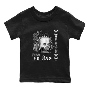 AJ1 Wolf Grey shirts to match jordans Fear No One sneaker match tees Air Jordan 1 Wolf Grey SNRT Sneaker Tees streetwear brand Baby and Youth Black 2 cotton tee
