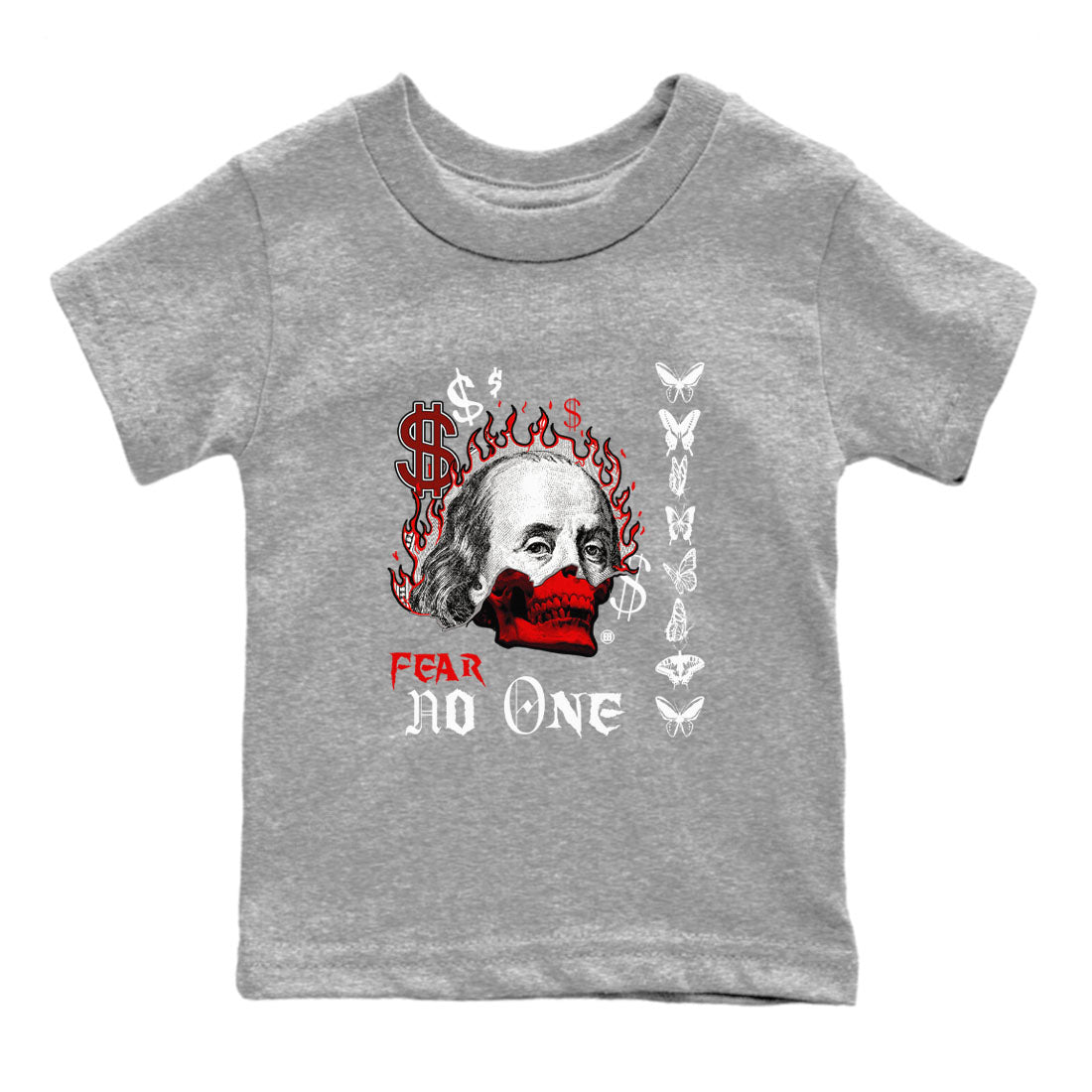 12s Taxi Flip shirt to match jordans Fear No One sneaker tees Air Jordan 12 Taxi Flip SNRT sneaker release tees baby toddler Heather Grey 2 cotton Shirt