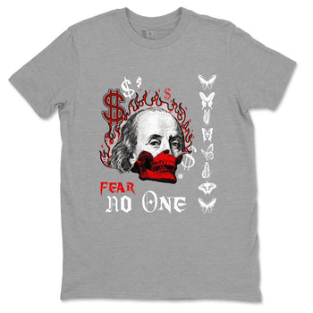 12s Taxi Flip shirt to match jordans Fear No One sneaker tees Air Jordan 12 Taxi Flip SNRT Sneaker Release Tees unisex cotton Heather Grey 2 crew neck shirt