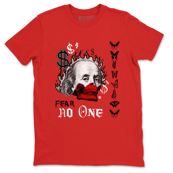 12s Taxi Flip shirt to match jordans Fear No One sneaker tees Air Jordan 12 Taxi Flip SNRT Sneaker Release Tees unisex cotton Red 2 crew neck shirt