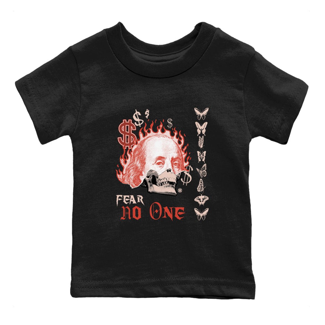 13s Dune Red shirts to match jordans Fear No One sneaker match tees Air Jordan 13 Dune Red SNRT Sneaker Tees streetwear brand Baby and Youth Black 2 cotton tee