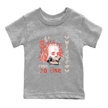 13s Dune Red shirts to match jordans Fear No One sneaker match tees Air Jordan 13 Dune Red SNRT Sneaker Tees streetwear brand Baby and Youth Heather Grey 2 cotton tee
