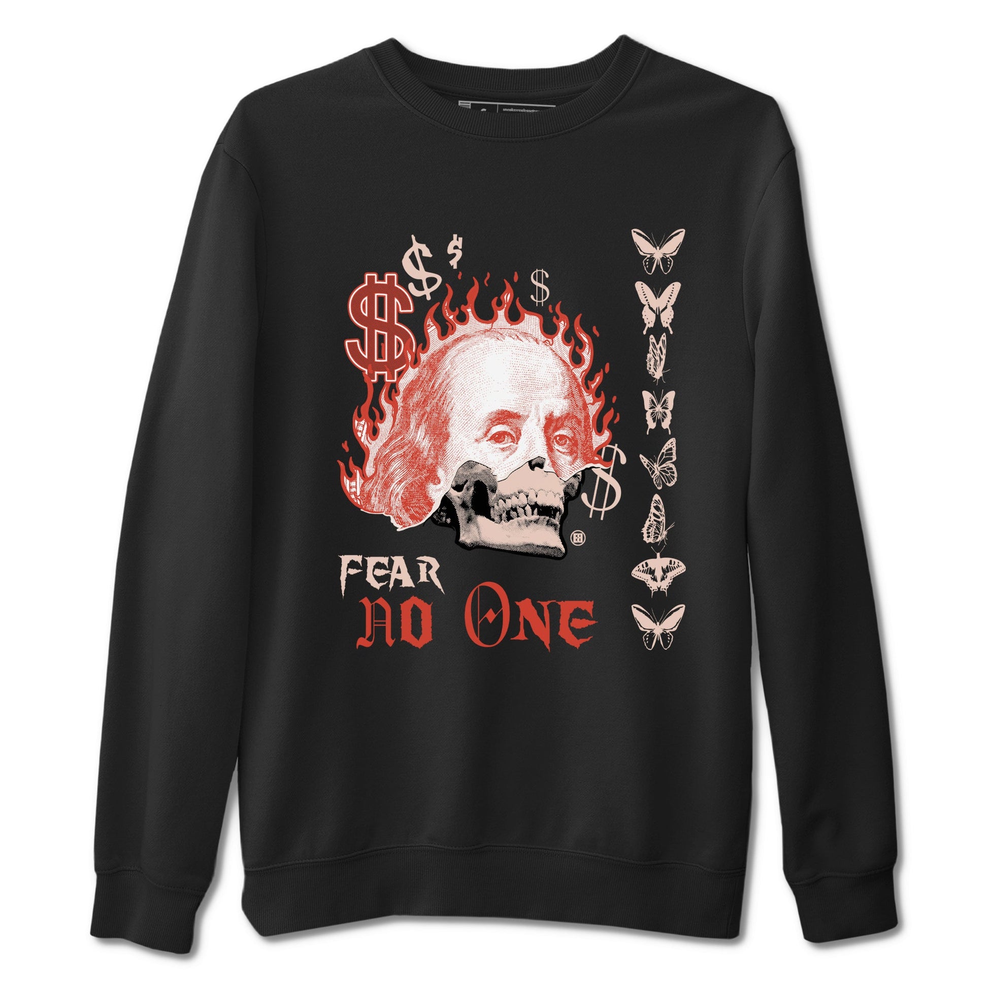 13s Dune Red shirts to match jordans Fear No One sneaker match tees Air Jordan 13 Dune Red SNRT Sneaker Tees streetwear brand Black 2 unisex cotton tee
