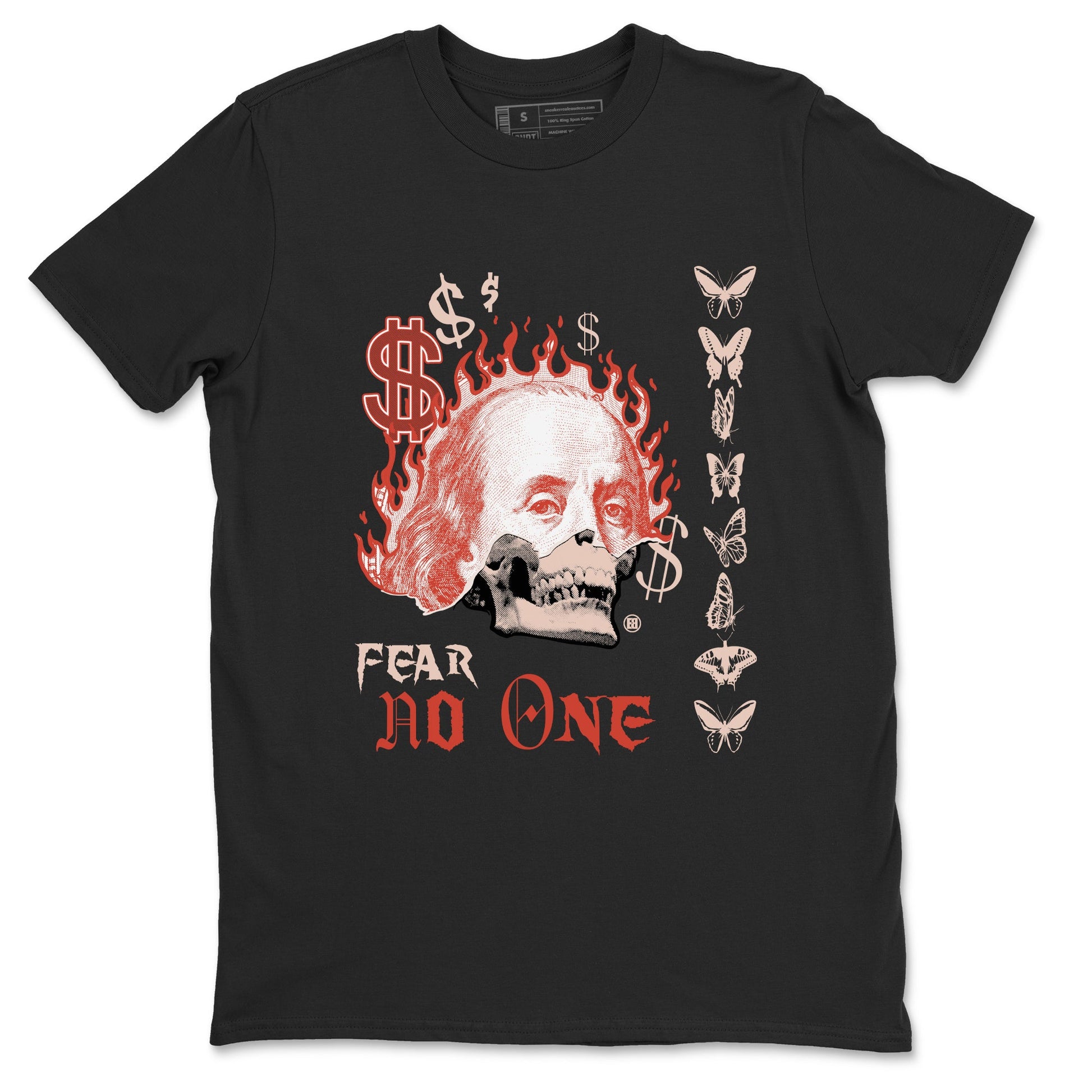 13s Dune Red shirts to match jordans Fear No One sneaker match tees Air Jordan 13 Dune Red SNRT Sneaker Tees streetwear brand Black 2 unisex cotton tee