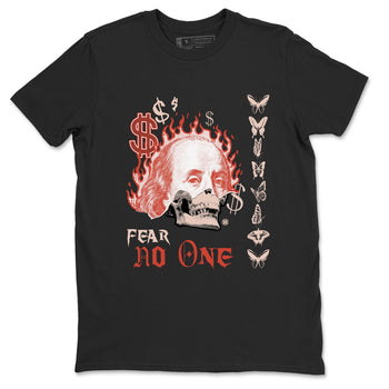 13s Dune Red shirts to match jordans Fear No One sneaker match tees Air Jordan 13 Dune Red SNRT Sneaker Tees streetwear brand Black 2 unisex cotton tee