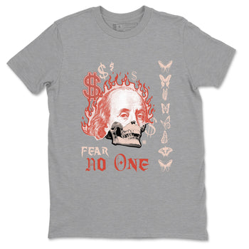 13s Dune Red shirts to match jordans Fear No One sneaker match tees Air Jordan 13 Dune Red SNRT Sneaker Tees streetwear brand Heather Grey 2 unisex cotton tee