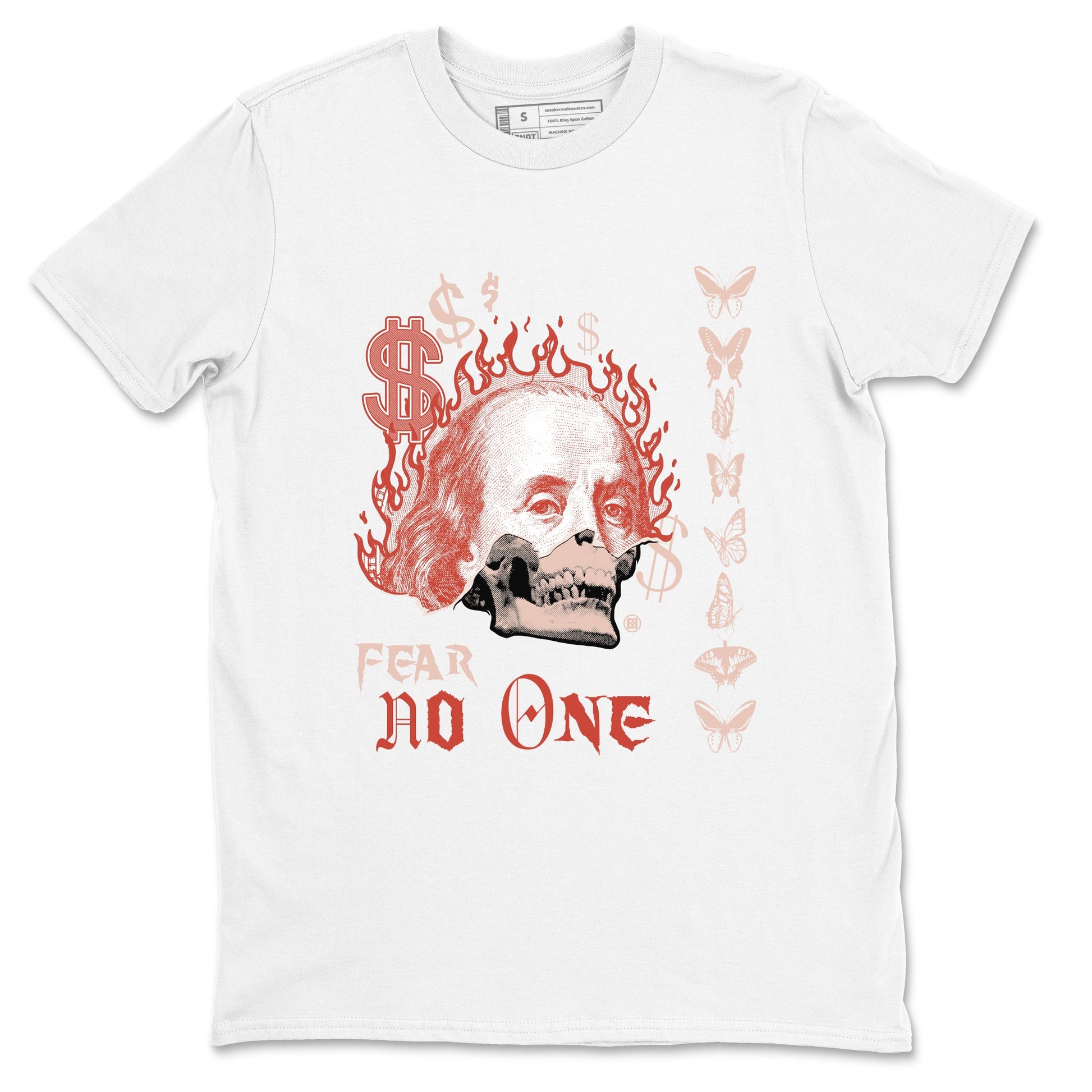 13s Dune Red shirts to match jordans Fear No One sneaker match tees Air Jordan 13 Dune Red SNRT Sneaker Tees streetwear brand White 2 unisex cotton tee