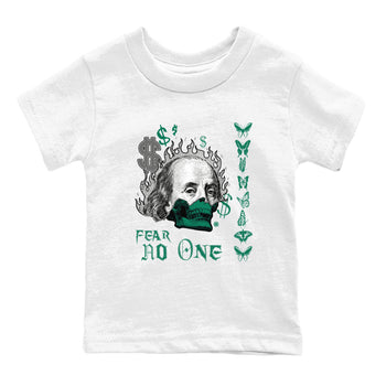 4s Oxidized Green shirts to match jordans Fear No One sneaker match tees Air Jordan 4 Oxidized Green SNRT Sneaker Tees streetwear brand Baby and Youth White 2 cotton tee